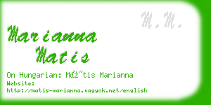 marianna matis business card